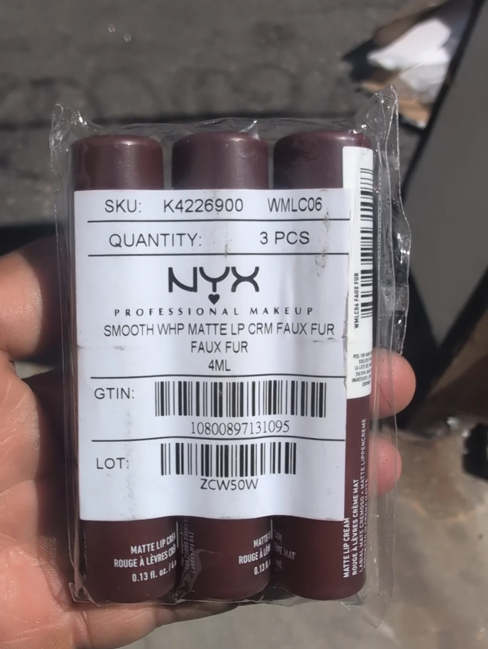 NYX Faux Fur Matte Lip Cream Trio - Faux Fur 4ml